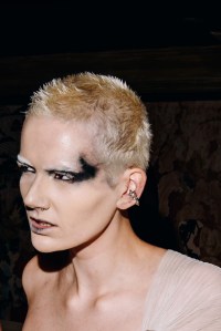 Backstage at the Elena Velez spring 2026 ready-to-wear show at New York Fashion Week.