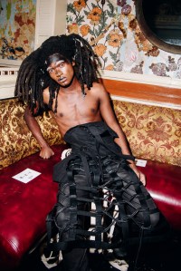 Backstage at the Elena Velez spring 2026 ready-to-wear show at New York Fashion Week.