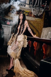 Backstage at the Elena Velez spring 2026 ready-to-wear show at New York Fashion Week.