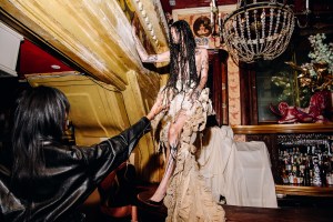 Backstage at the Elena Velez spring 2026 ready-to-wear show at New York Fashion Week.
