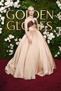 Elle Fanning during the 82nd Annual Golden Globes, 2025.