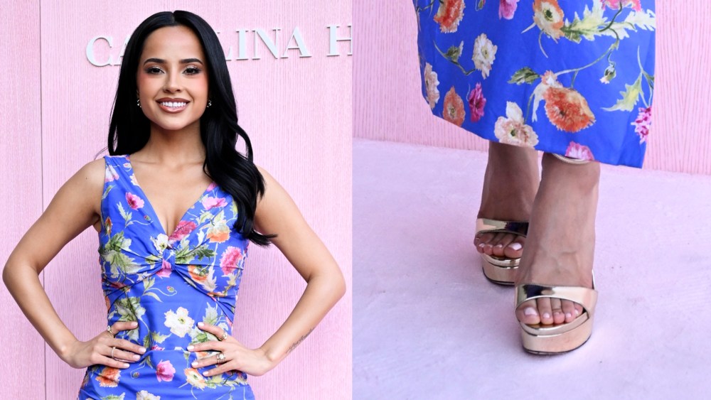 Becky G at Carolina Herrera spring 2026 show on Friday.