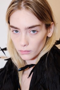 Backstage at the Brandon Maxwell spring 2026 ready-to-wear show at New York Fashion Week.