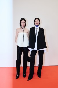 Backstage at the Brandon Maxwell spring 2026 ready-to-wear show at New York Fashion Week.