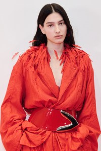 Backstage at the Brandon Maxwell spring 2026 ready-to-wear show at New York Fashion Week.