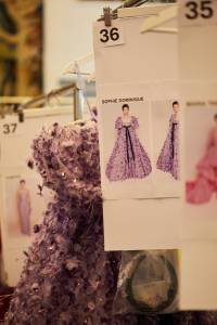 Backstage at the Carolina Herrera spring 2026 ready-to-wear show at New York Fashion Week.