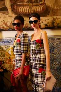 Backstage at the Carolina Herrera spring 2026 ready-to-wear show at New York Fashion Week.