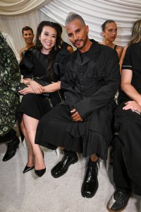 Vivian Tu and Jay Manuel at the Christian Siriano Spring 2026 Ready-to-Wear show