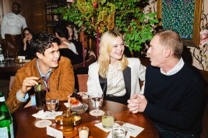 Charles Melton, Elle Fanning, and Stuart Vevers