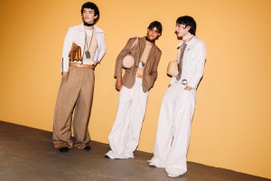 Backstage at the Coach spring 2026 ready-to-wear show at New York Fashion Week.