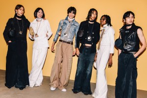 Backstage at the Coach spring 2026 ready-to-wear show at New York Fashion Week.
