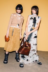 Backstage at the Coach spring 2026 ready-to-wear show at New York Fashion Week.