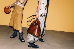 Backstage at the Coach spring 2026 ready-to-wear show at New York Fashion Week.