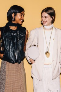Backstage at the Coach spring 2026 ready-to-wear show at New York Fashion Week.