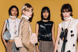 Backstage at the Coach spring 2026 ready-to-wear show at New York Fashion Week.