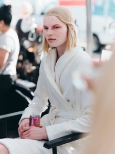 Backstage at the Collina Strada spring 2026 ready-to-wear show at New York Fashion Week.