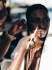 Backstage at the Collina Strada spring 2026 ready-to-wear show at New York Fashion Week.