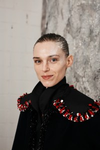Backstage at the Diotima spring 2026 ready-to-wear show at New York Fashion Week.
