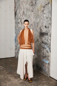 Backstage at the Diotima spring 2026 ready-to-wear show at New York Fashion Week.