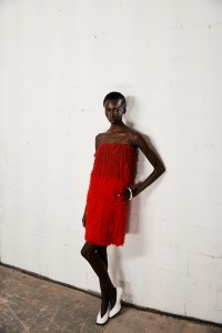 Backstage at the Diotima spring 2026 ready-to-wear show at New York Fashion Week.