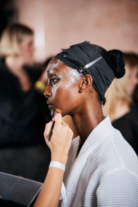 Backstage at the Diotima spring 2026 ready-to-wear show at New York Fashion Week.
