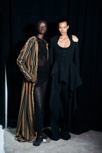 Backstage at the Diotima spring 2026 ready-to-wear show at New York Fashion Week.