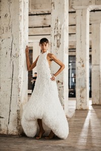 Backstage at the Diotima spring 2026 ready-to-wear show at New York Fashion Week.