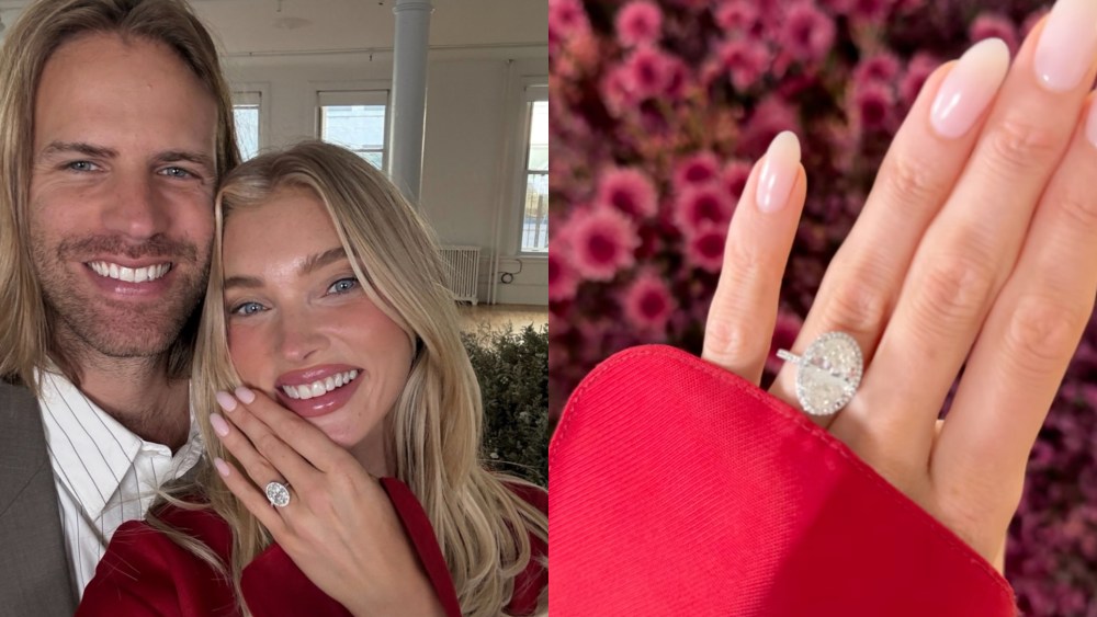 Elsa Hosk and Tom Daly announce their engagement with a Tiffany & Co. ring.