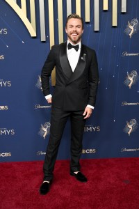 Derek Hough at the 77th Primetime Emmy Awards held at the Peacock Theater on September 14, 2025 in Los Angeles, California.