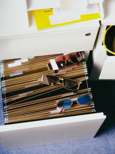 Max Mara metal sunglasses; Celine triomphe metal sunglasses; Persol metal sunglasses.