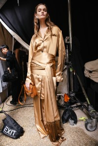 Backstage at Ferragamo Spring 2026 Ready-to-Wear Collection at Milan Fashion Week