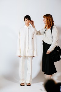 Backstage at the Fforme spring 2026 ready-to-wear show at New York Fashion Week.