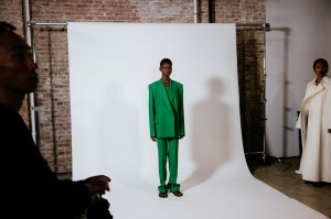 Backstage at the Fforme spring 2026 ready-to-wear show at New York Fashion Week.