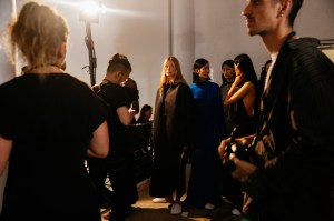 Backstage at the Fforme spring 2026 ready-to-wear show at New York Fashion Week.