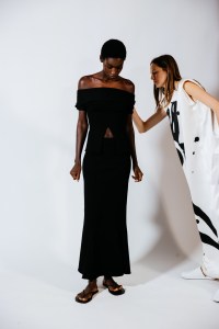 Backstage at the Fforme spring 2026 ready-to-wear show at New York Fashion Week.