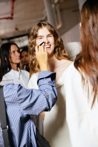 Backstage at the Fforme spring 2026 ready-to-wear show at New York Fashion Week.