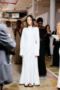Backstage at the Fforme spring 2026 ready-to-wear show at New York Fashion Week.