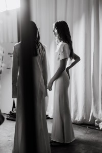 Backstage at the Fforme spring 2026 ready-to-wear show at New York Fashion Week.