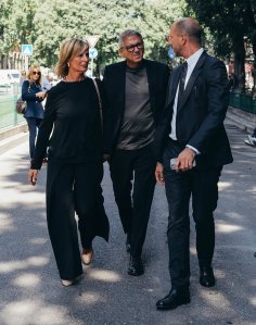 Guests attend Giorgio Armani Memorial in Milan over the weekend.