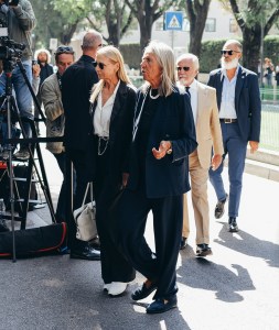 Guests attend Giorgio Armani Memorial in Milan over the weekend.