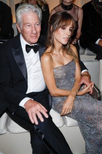 Richard Gere, Alejandra Gere at the Giorgio Armani fashion show as part of Spring/Summer 2026 Milan Fashion Week on September 28, 2025 in Milan, Italy.