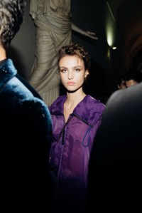 Backstage at Giorgio Armani Spring 2026 Ready-to-Wear Collection at Milan Fashion Week