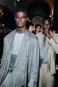Backstage at Giorgio Armani Spring 2026 Ready-to-Wear Collection at Milan Fashion Week