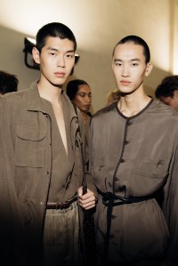 Backstage at Giorgio Armani Spring 2026 Ready-to-Wear Collection at Milan Fashion Week