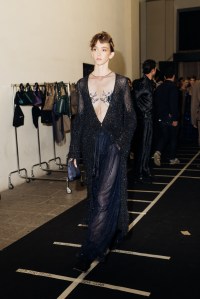 Backstage at Giorgio Armani Spring 2026 Ready-to-Wear Collection at Milan Fashion Week