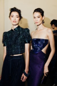 Backstage at Giorgio Armani Spring 2026 Ready-to-Wear Collection at Milan Fashion Week
