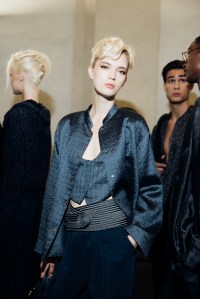 Backstage at Giorgio Armani Spring 2026 Ready-to-Wear Collection at Milan Fashion Week