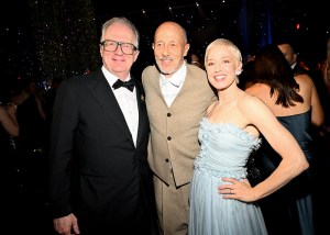 Tracy Letts, Jon Gries, Carrie Coon at the 77th Primetime Emmy Awards Governors Ball on September 14, 2025 in Los Angeles, California.