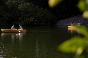 The scene at Jacquemus x Veuve Dinner held at the Central Park Boathouse