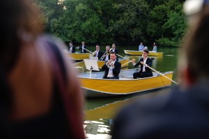 The scene at Jacquemus x Veuve Dinner held at the Central Park Boathouse